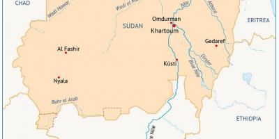 Карта на река Судан 