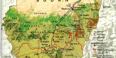 Карта на Судан география