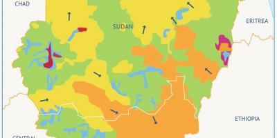 Карта на басейна на Судан 